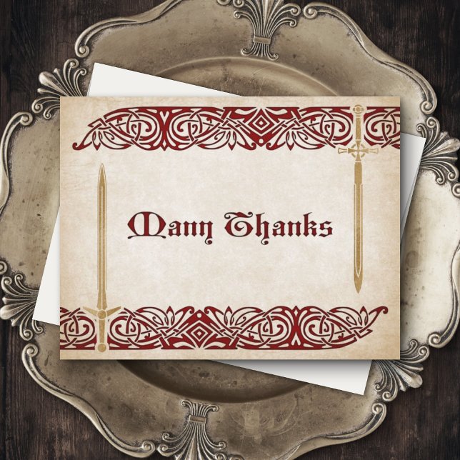 Tarjeta De Agradecimiento Boda Celta de espadas (Subido por el creador)