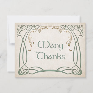 Tarjeta De Agradecimiento Boda Celta Medieval Fantasy