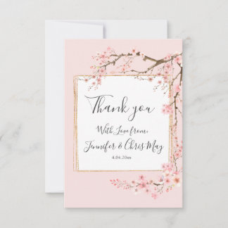 Tarjeta De Agradecimiento Boda Cherry Blossom