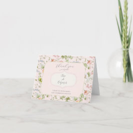 Tarjeta De Agradecimiento Boda Chinoiserie floral rosa