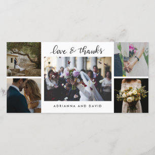 Tarjeta De Agradecimiento Boda Cinco Fotos Guión De Gracias Por Siempre