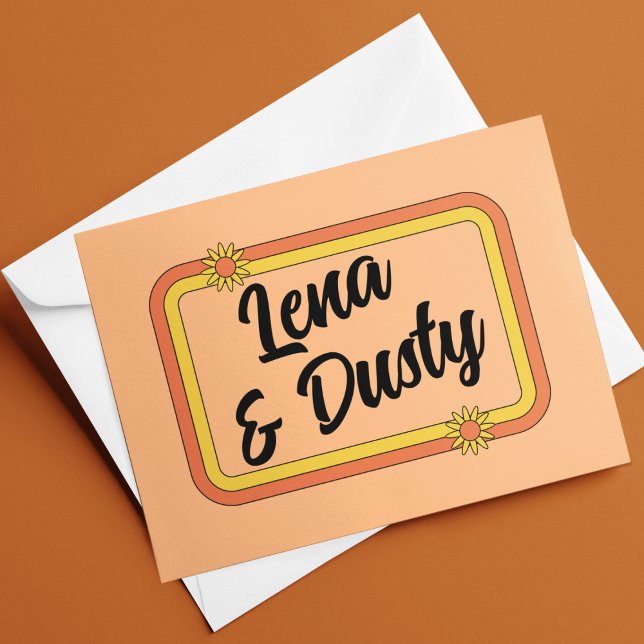 Tarjeta De Agradecimiento Boda Citrus Sixties (Subido por el creador)