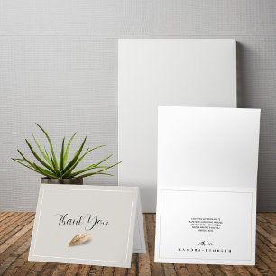Tarjeta De Agradecimiento Boda clásica y elegante