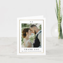 Tarjeta De Agradecimiento Boda clásico elegante