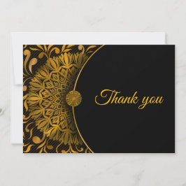 Tarjeta De Agradecimiento Boda clásico elegante de Mandala