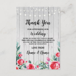 Tarjeta de agradecimiento boda compromiso rosas ro