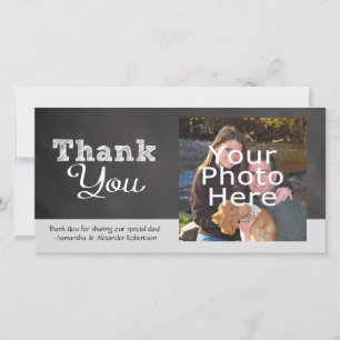 Tarjeta De Agradecimiento Boda con aspecto de pizarra Chalkboard Gracias