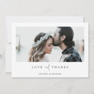 Tarjeta De Agradecimiento Boda con Foto Personalizada