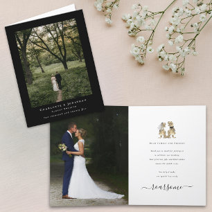 Tarjeta De Agradecimiento Boda con tema de dinosaurios 2 Foto Gracias