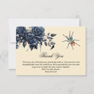 Tarjeta De Agradecimiento Boda con tema gótico de estilo victoriano vintage
