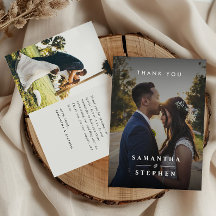 Boda con Texto Personalizado Foto Minimalista Mode