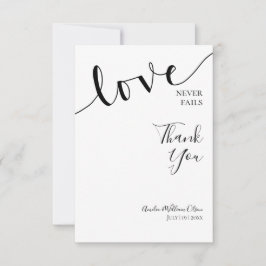 Tarjeta De Agradecimiento Boda, Cristiano, Simple, Elegante, Tipografía,