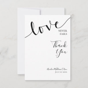 Tarjeta De Agradecimiento Boda, Cristiano, Simple, Elegante, Tipografía,