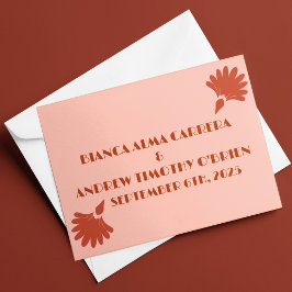 Tarjeta De Agradecimiento Boda de 2000 ruidosos y calientes rojos