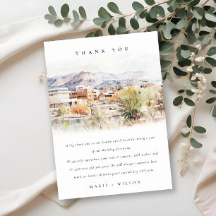 Tarjeta De Agradecimiento Boda de acuarela en Colorado Springs, Colorado