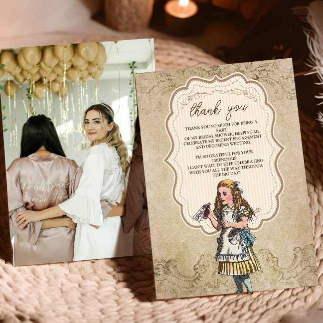 Tarjeta De Agradecimiento Boda de Alice en el País de las Maravillas Edición (Subido por el creador)