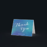 Tarjeta De Agradecimiento Boda de amor puro Gracias Cartas / Ocean Blue<br><div class="desc">Elegante,  moderno,  elegante,  perfecto.</div>