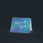 Tarjeta De Agradecimiento Boda de amor puro Gracias Cartas / Ocean Blue<br><div class="desc">Elegante,  moderno,  elegante,  perfecto.</div>