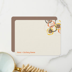 Tarjeta De Agradecimiento Boda de Anillos de árboles forestales de bosque de