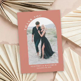 Tarjeta De Agradecimiento Boda de Arch Boho Moderno Gracias