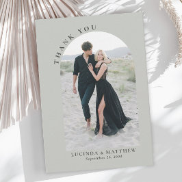 Tarjeta De Agradecimiento Boda de Arch Boho Moderno Gracias