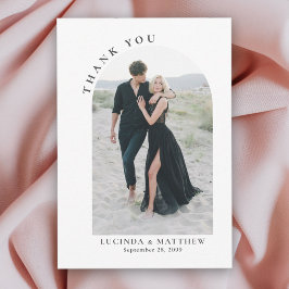 Tarjeta De Agradecimiento Boda de Arch Boho Moderno Gracias