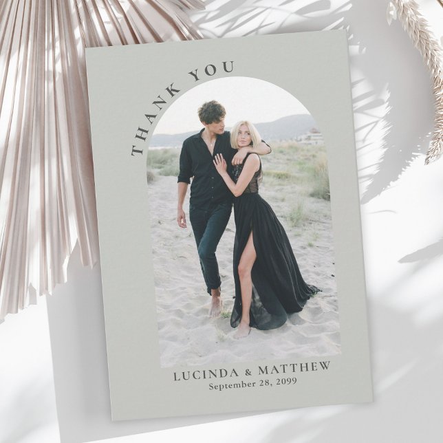 Tarjeta De Agradecimiento Boda de Arch Boho Moderno Gracias (Subido por el creador)