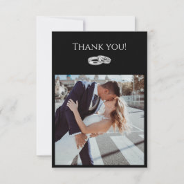 Tarjeta De Agradecimiento Boda de asuntos blancos y negros-