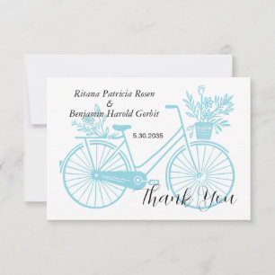 Tarjeta De Agradecimiento Boda de bicicletas