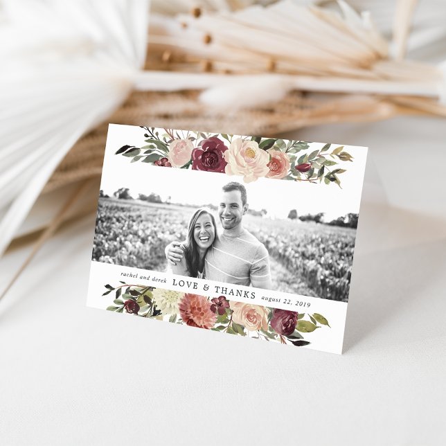 Tarjeta De Agradecimiento Boda de Bloom Rústico Gracias (Subido por el creador)