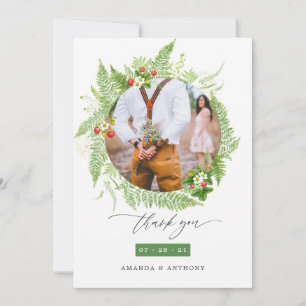 Tarjeta De Agradecimiento Boda de Bosques de Woodland