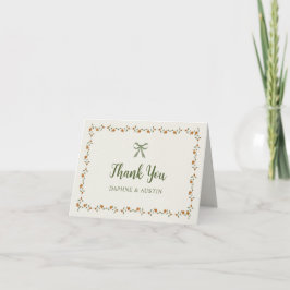 Tarjeta De Agradecimiento Boda de calabaza de otoño