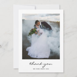 Tarjeta De Agradecimiento Boda de caligrafía moderna. Gracias