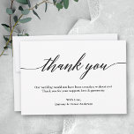 Tarjeta De Agradecimiento Boda de caligrafía moderna minimalista<br><div class="desc">Moderna Elegante Hermosa pero Sencilla Caligrafía Minimalista Boda Gracias Tarjeta de Nota plana</div>