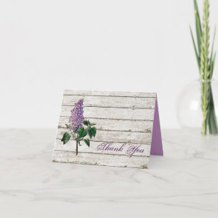 Tarjeta De Agradecimiento boda de campo con madera de granero encalada de co