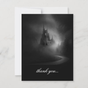 Tarjeta De Agradecimiento Boda de Castillo Gótico Gracias