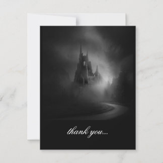 Tarjeta De Agradecimiento Boda de Castillo Gótico Gracias