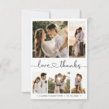 Boda de Collage de fotos de escritura de amor y ag