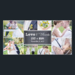Tarjeta De Agradecimiento Boda de Collage marcado Gracias Cartas De Foto<br><div class="desc">Comparte tus fotos de boda mientras envías tu nota de agradecimiento con estas modernas y elegantes tarjetas de fotos que tus amigos y familia seguramente adorarán. También disponible en otros colores. También puede cambiar el color haciendo clic en el botón "Personalizar" >> "Editar" >> "Color de fondo" y, a continuación,...</div>