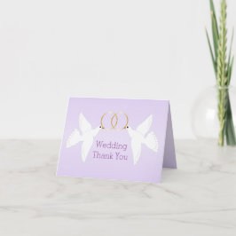 Tarjeta De Agradecimiento Boda de color Lilac