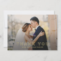 Boda de contorno simple Gracias Relieve metalizado