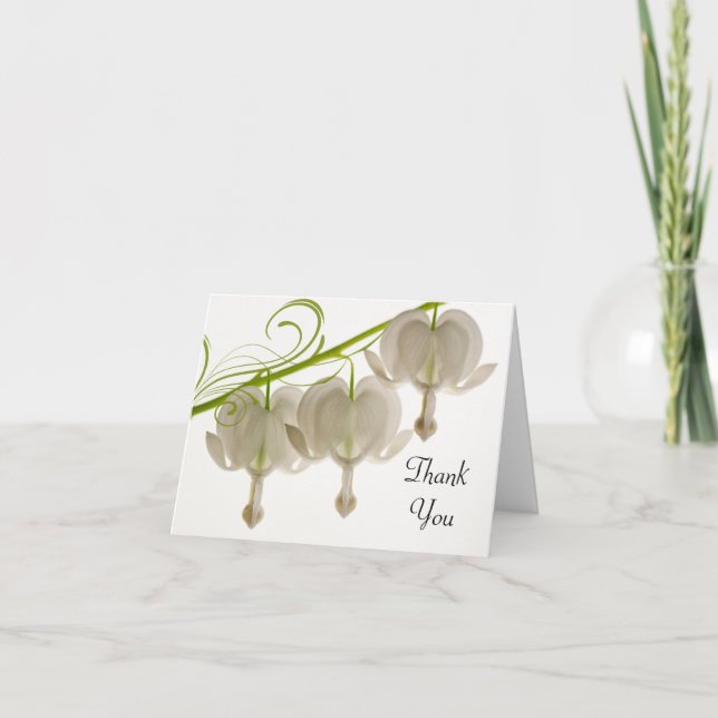 Tarjeta De Agradecimiento Boda de Corazones Sangrantes Novia Gracias (Anverso)