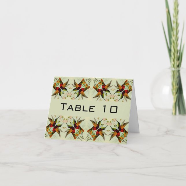 Tarjeta De Agradecimiento Boda de cosecha, colibríes y flores (Anverso)