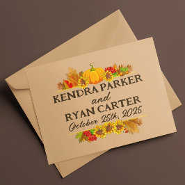 Tarjeta De Agradecimiento Boda de cosecha de otoño de agricultores