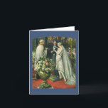 Tarjeta De Agradecimiento Boda de cosecha, novia y novio con Menorah<br><div class="desc">Imagen de la ceremonia del amor al ilustracion vintage y boda romántico que presenta a una pareja casada en una hermosa sinagoga con vidrieras,  flores y una menorah de siete ramas. La novia lleva un vestido largo y blanco boda y el novio es guapo en su esmoquin.</div>