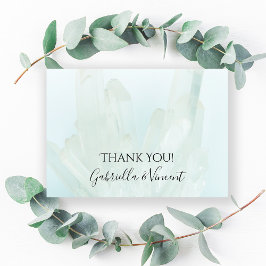 Tarjeta De Agradecimiento Boda De Cristales Azules De Hielo Claro Gracias