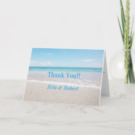 Tarjeta de agradecimiento boda de destino