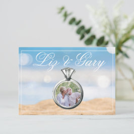 Tarjeta De Agradecimiento Boda de destino de foto de playa