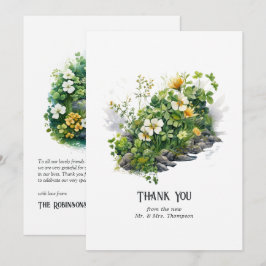 Tarjeta De Agradecimiento Boda de destino en Irlanda