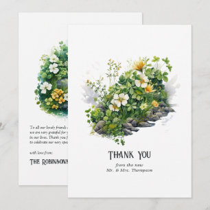 Tarjeta De Agradecimiento Boda de destino en Irlanda